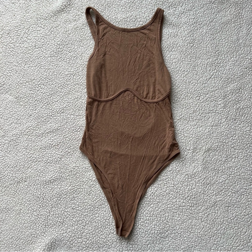 Underbust Binding Detailing Tank Bodysuit